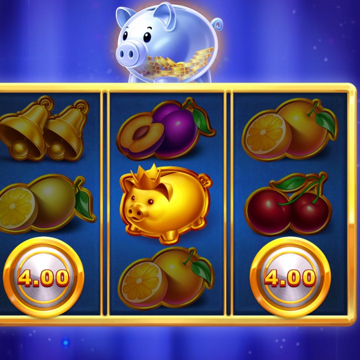 Coins on reels 1 and 3 with Royal Piggy trigger
